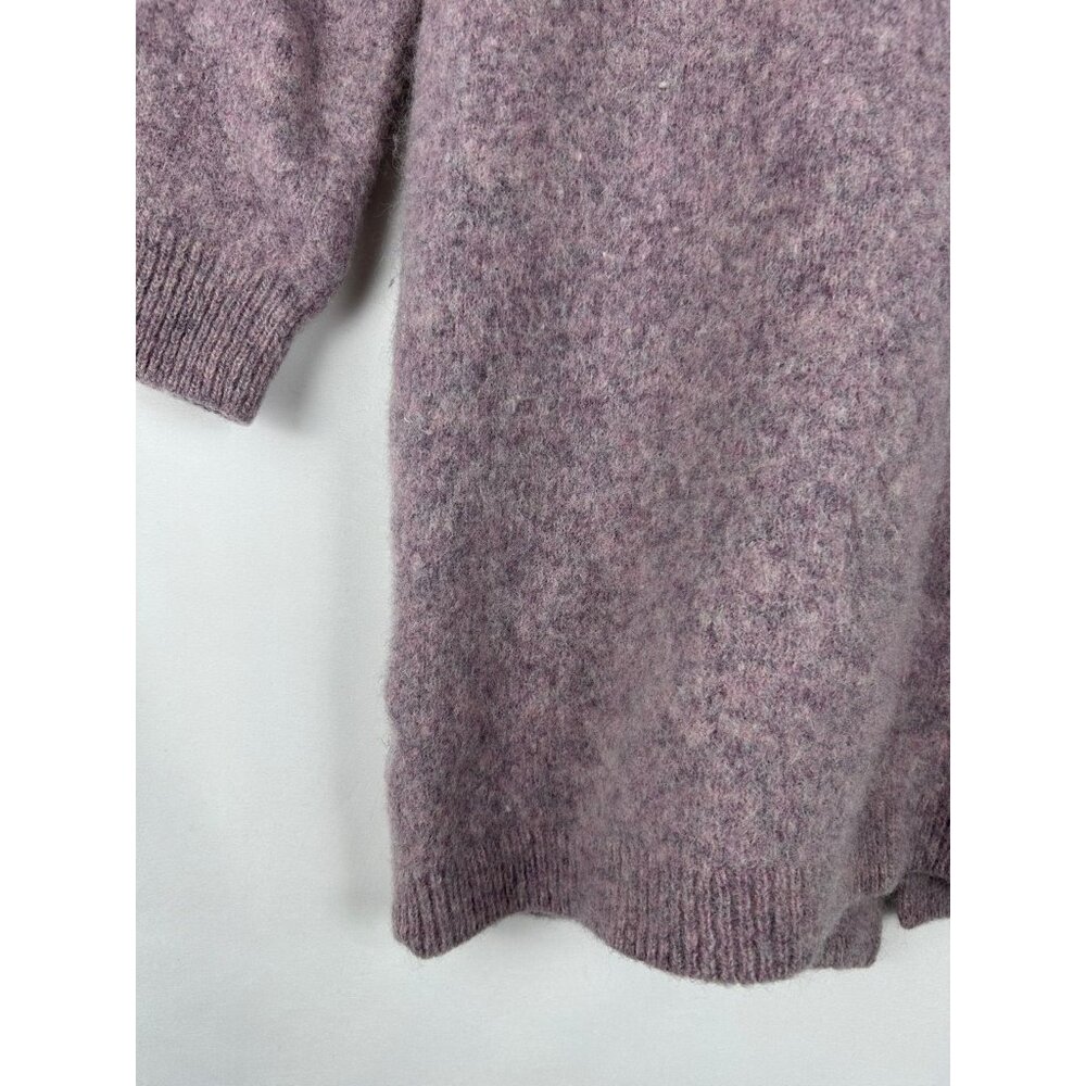 Uniqlo Women's Small/Petite 100% Wool 1-Button Purple Cardigan Sweater - Picture 8 of 11